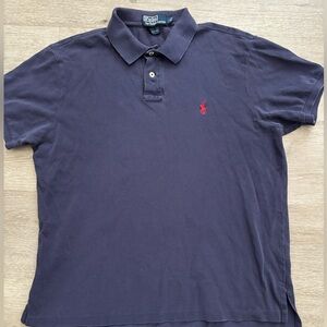 Ralph Lauren Blue and Red Polo Shirt Classic Fit
